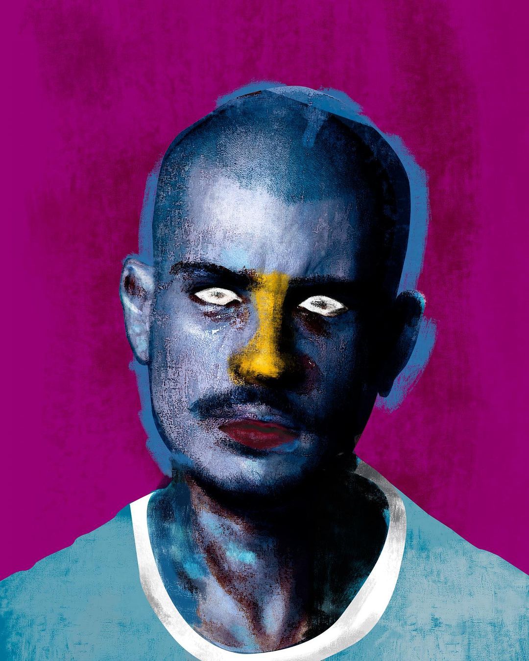 Jogador que nunca fez um gol, 2019, pintura digital