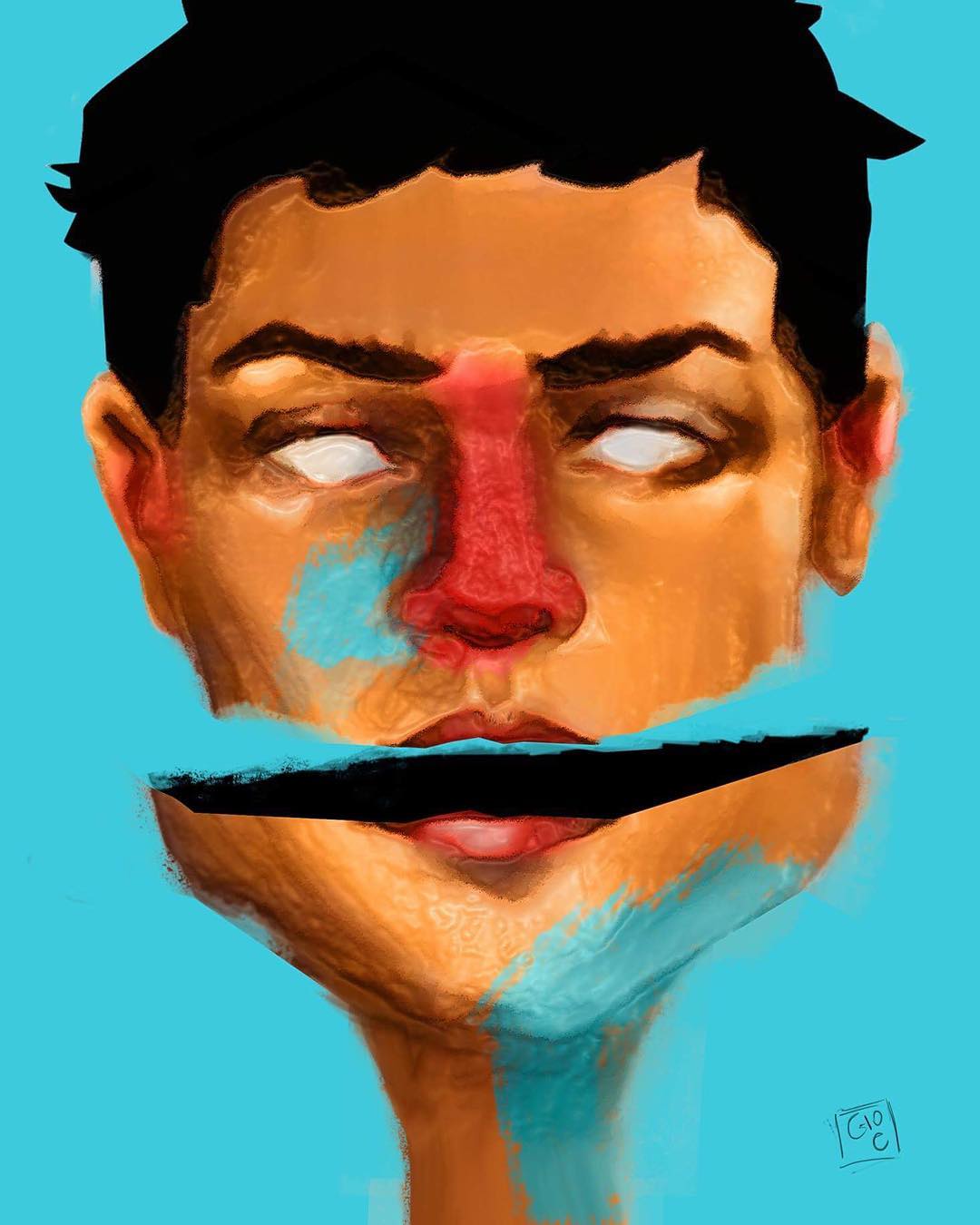 Na proxima na╠âo falo, 2017, pintura digital