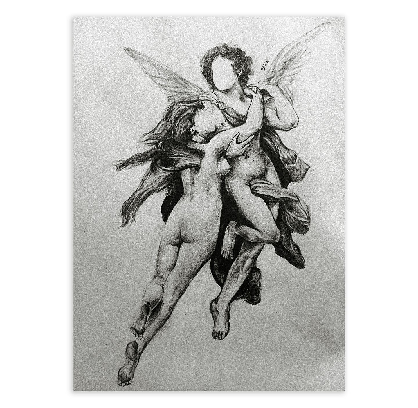 Eros & Psique, 2022, graphite, 20 x 30 cm