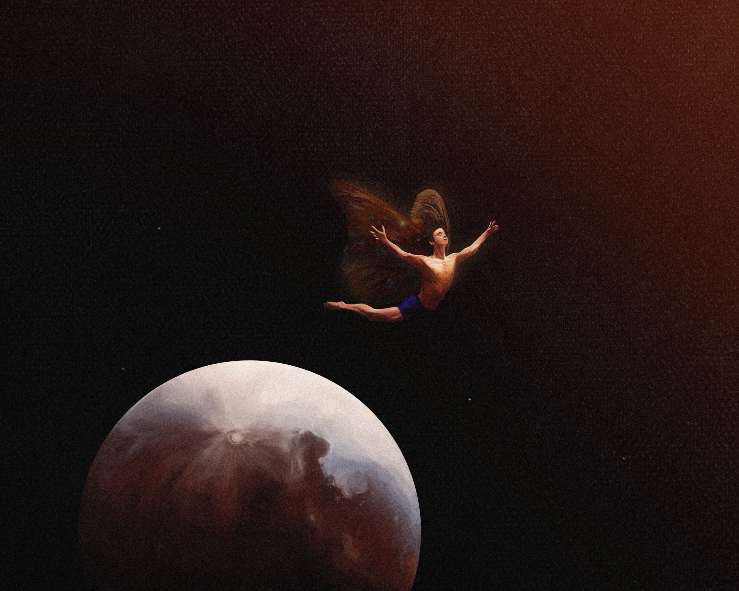 O tempo que os planetas falavam, 2022, pintura digital
