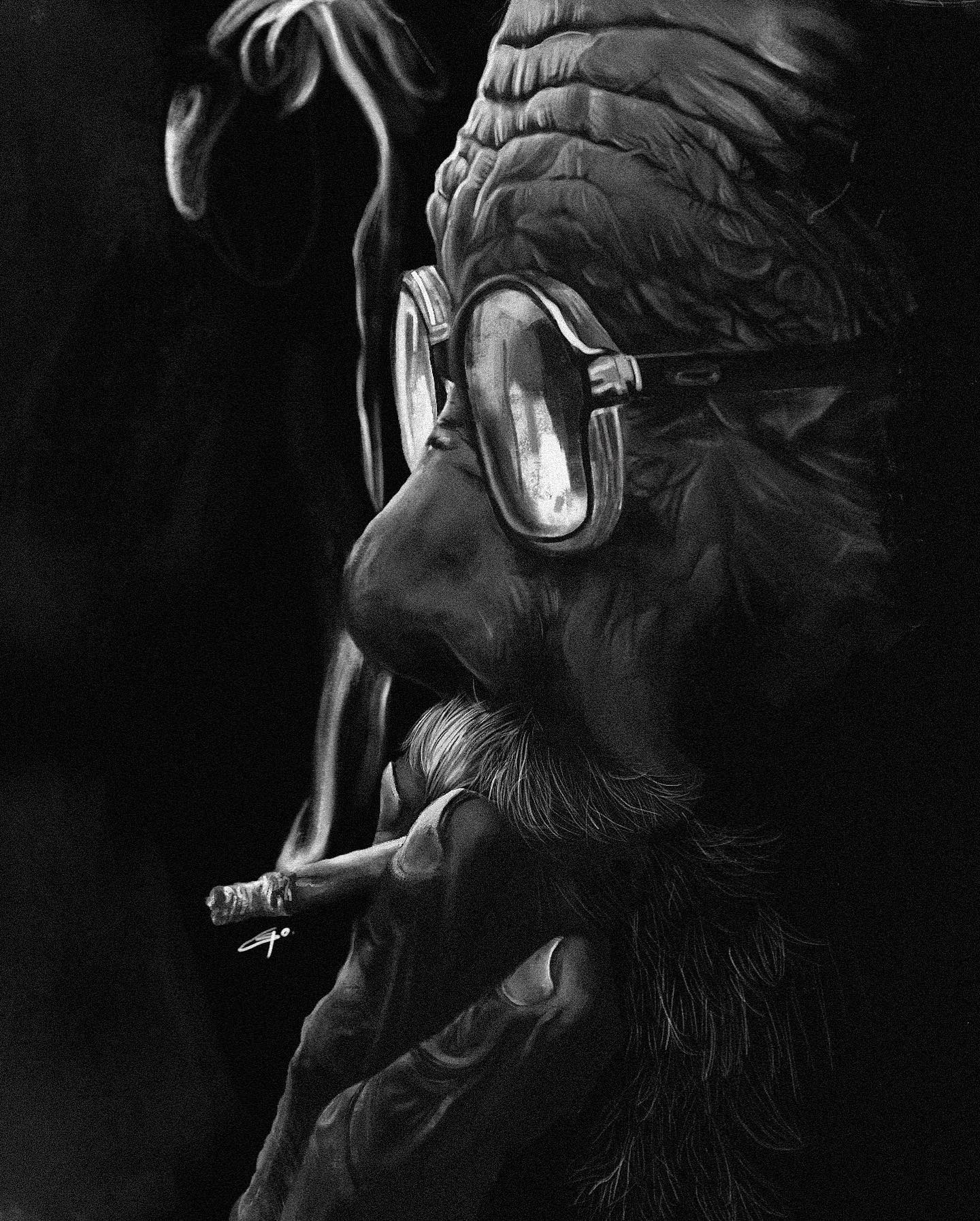 Preto velho, 2022, pintura digital